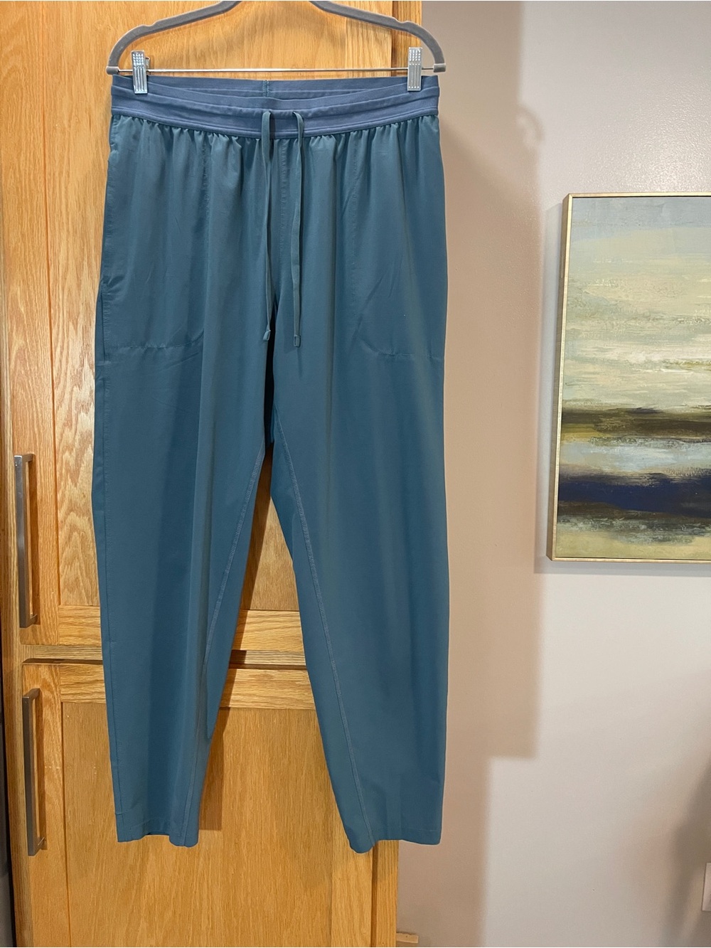 Nike Womes Teal Blue Drawstring Joggers | Size Large| Colorful Yoga Fitness